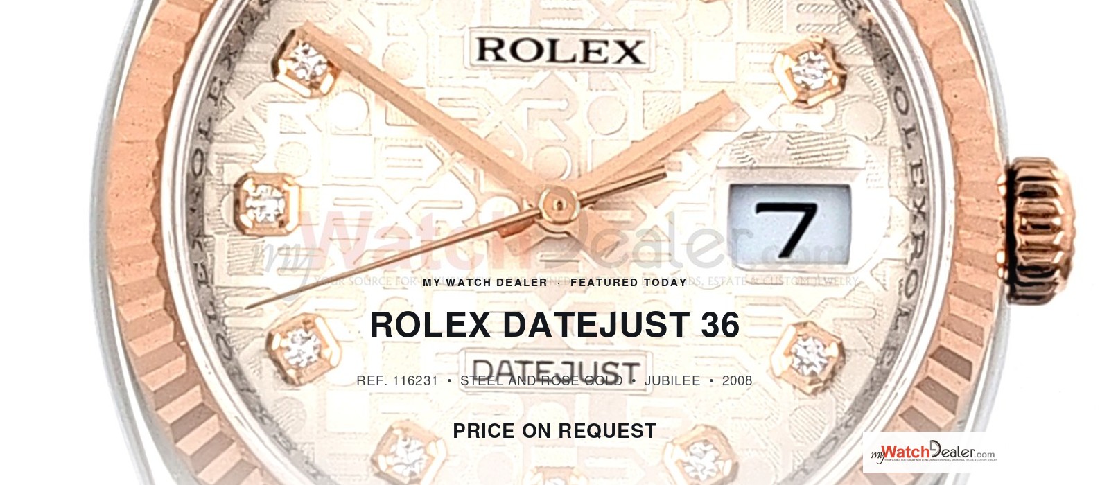 Rolex Datejust 36 Two-Tone Rose Gold — Ref. 116231