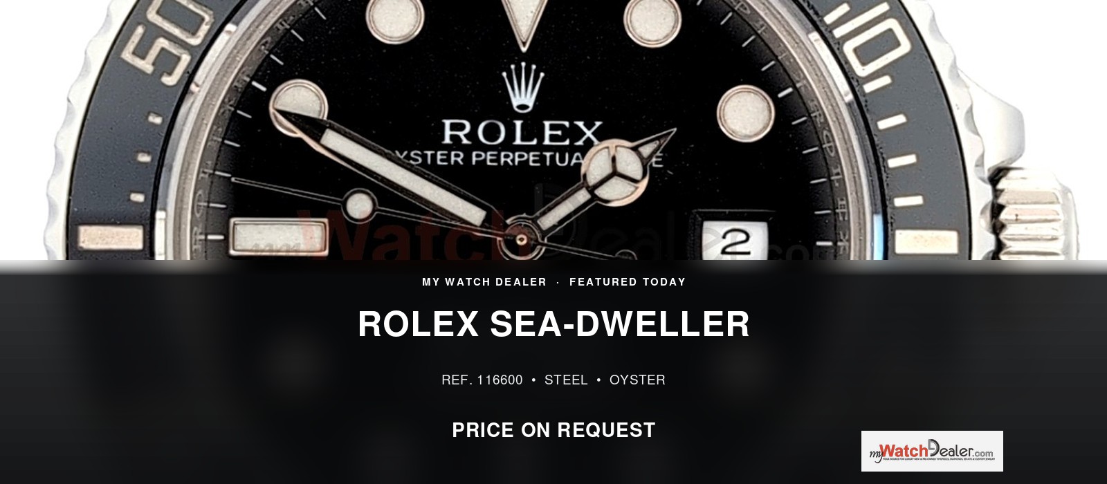Rolex Sea-Dweller 116600 — 40mm Steel, Ceramic Bezel, Like New