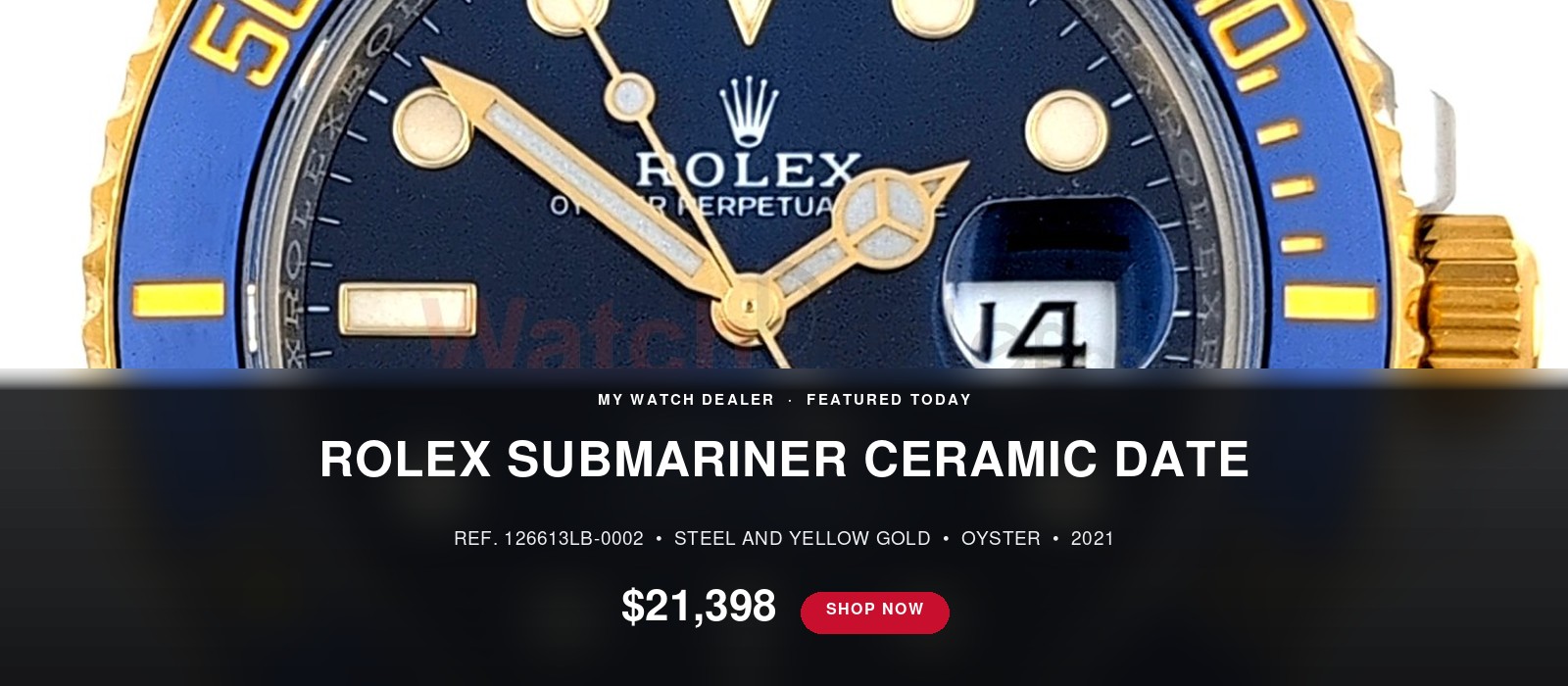 Rolex Submariner 126613LB Two-Tone 41mm Blue Dial, 2021 Like New