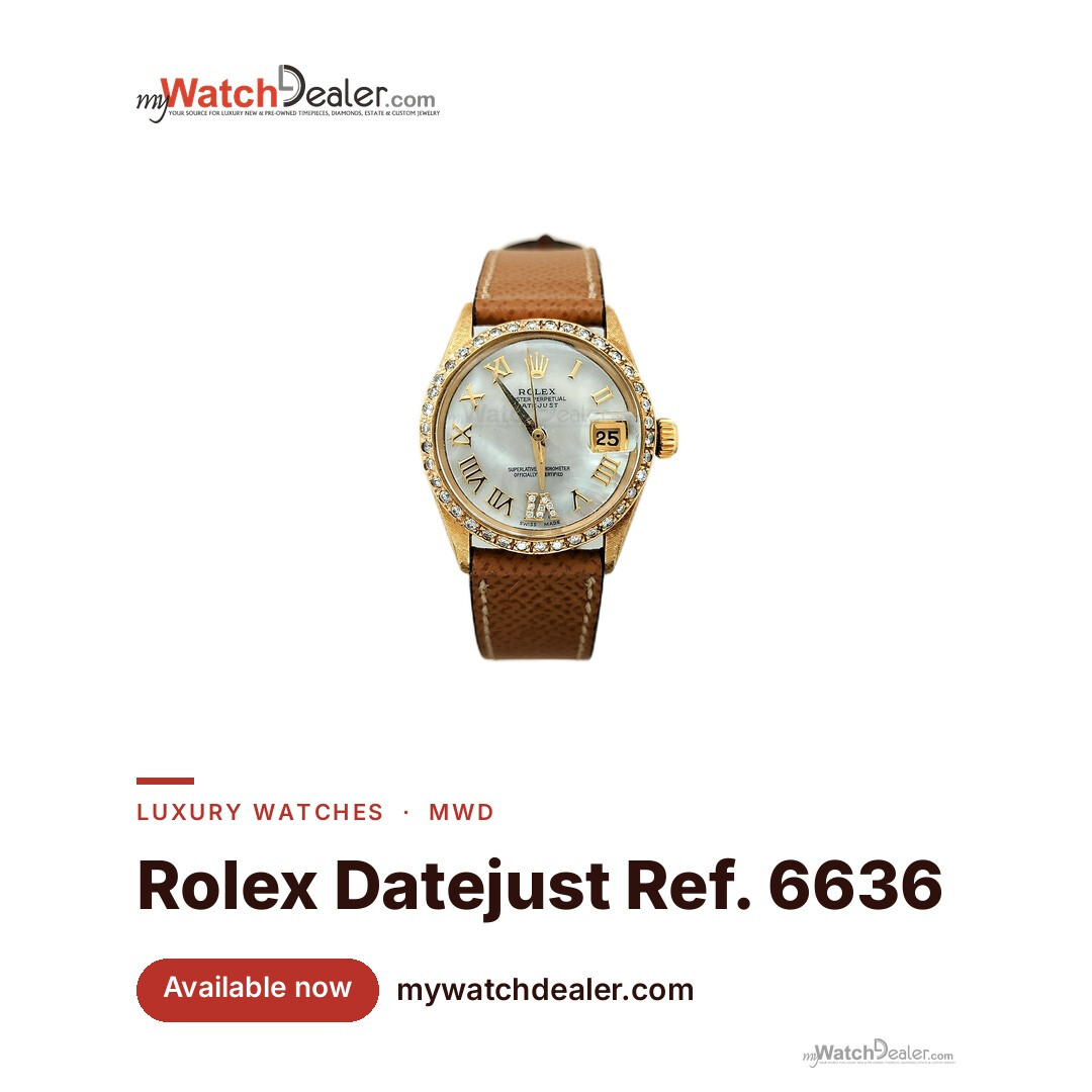 Rolex Datejust 6636 Yellow Gold Diamond Bezel, 1959