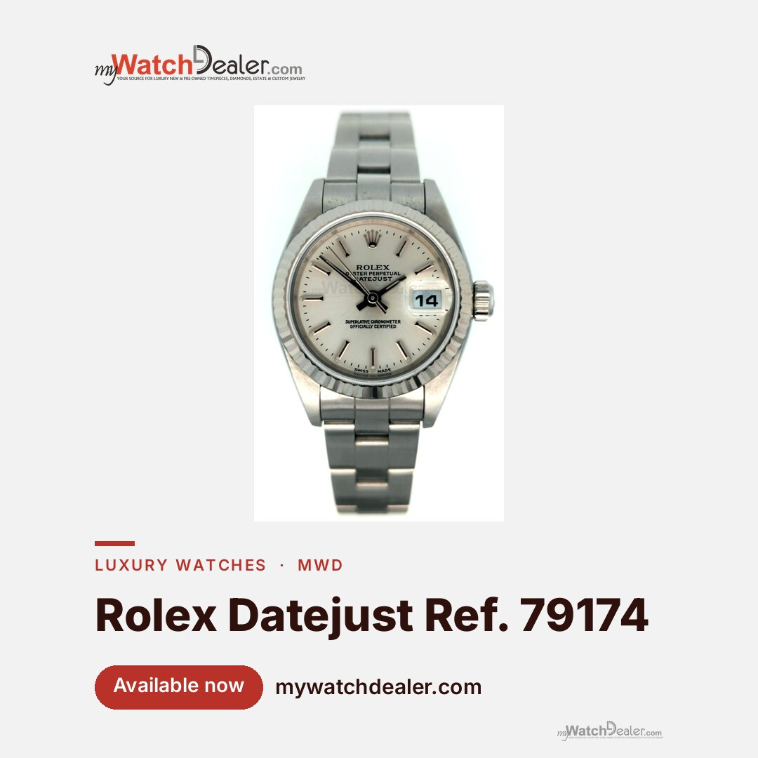 Rolex Datejust 26 Ref. 79174 — Steel, Fluted WG Bezel
