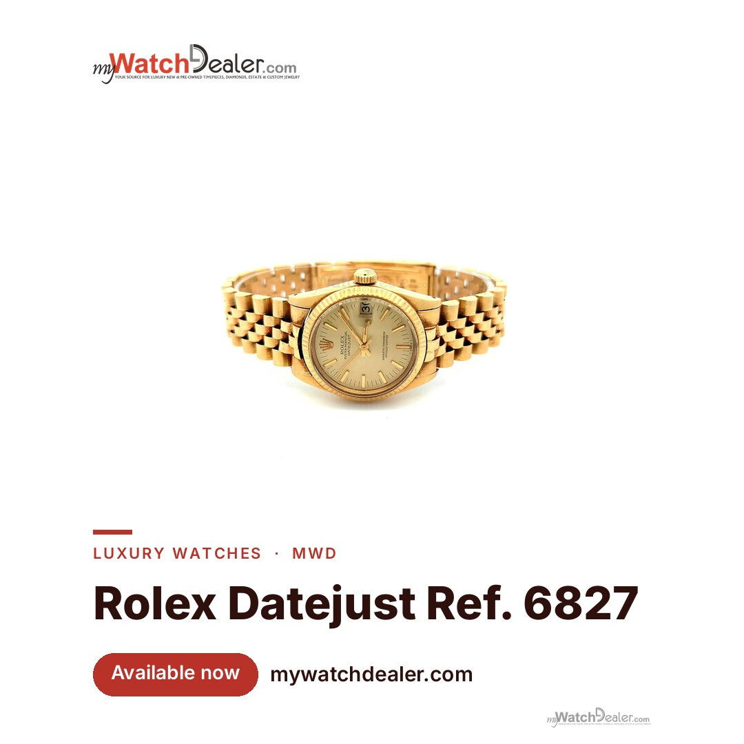 Rolex Datejust Ref. 6827 Midsize Yellow Gold, Champagne Dial