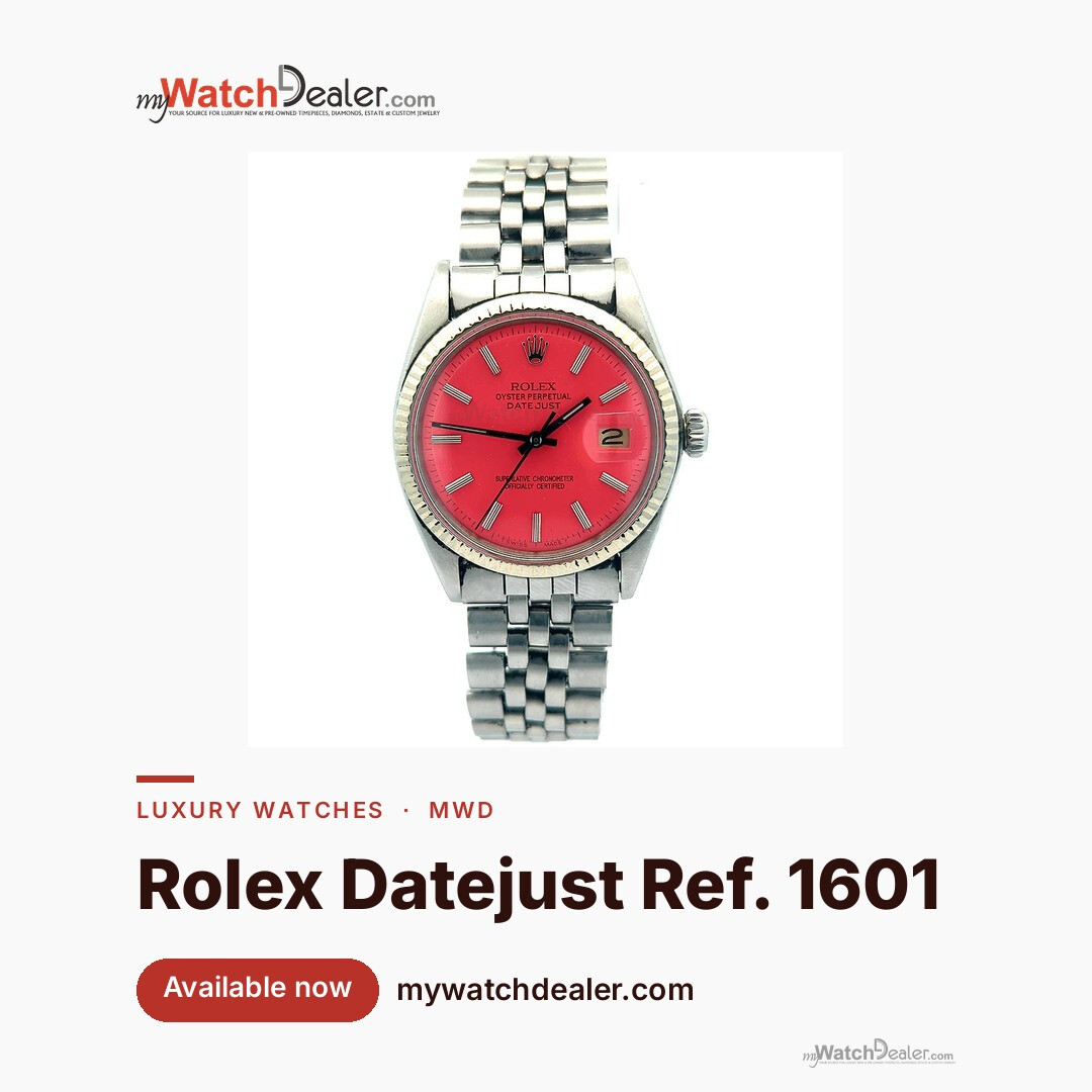 Rolex Datejust 36 Ref. 1601 Steel — 1967 Coral Custom Dial