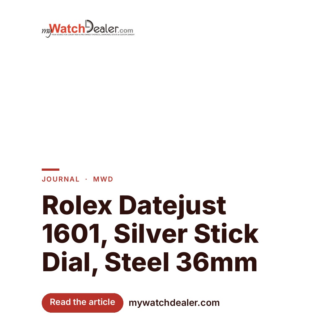 Rolex Datejust 1601, Silver Stick Dial, Steel 36mm