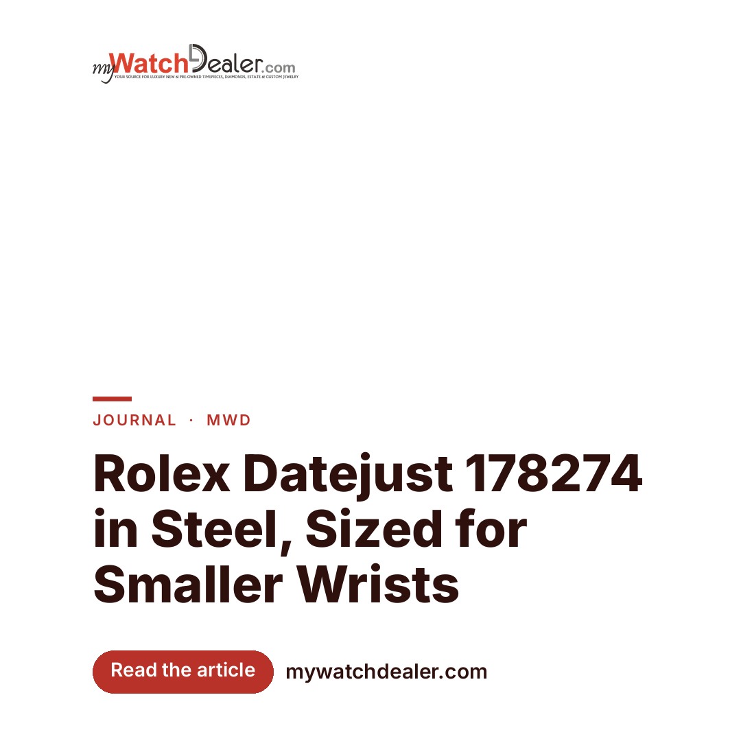 Rolex Datejust 178274 in Steel, Sized for Smaller Wrists
