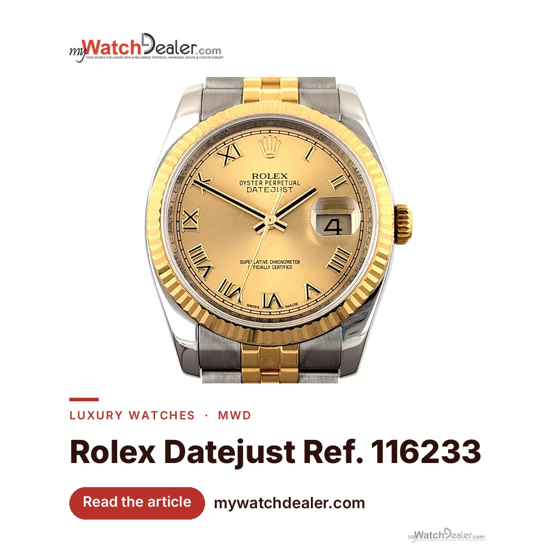 Rolex Datejust 36 Ref. 116233 Steel & Yellow Gold, Champagne Roman