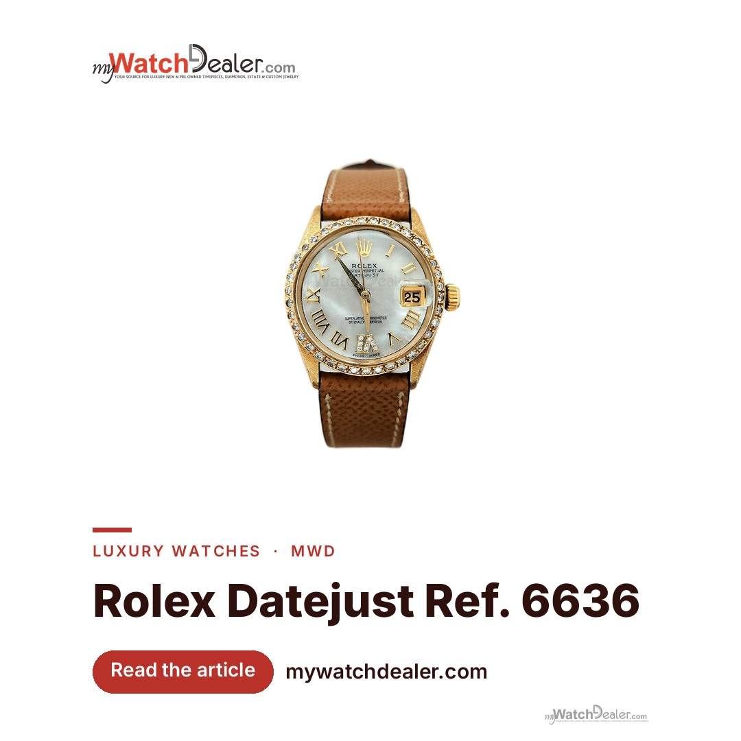 Rolex Datejust 6636 Yellow Gold Diamond Bezel, 1959