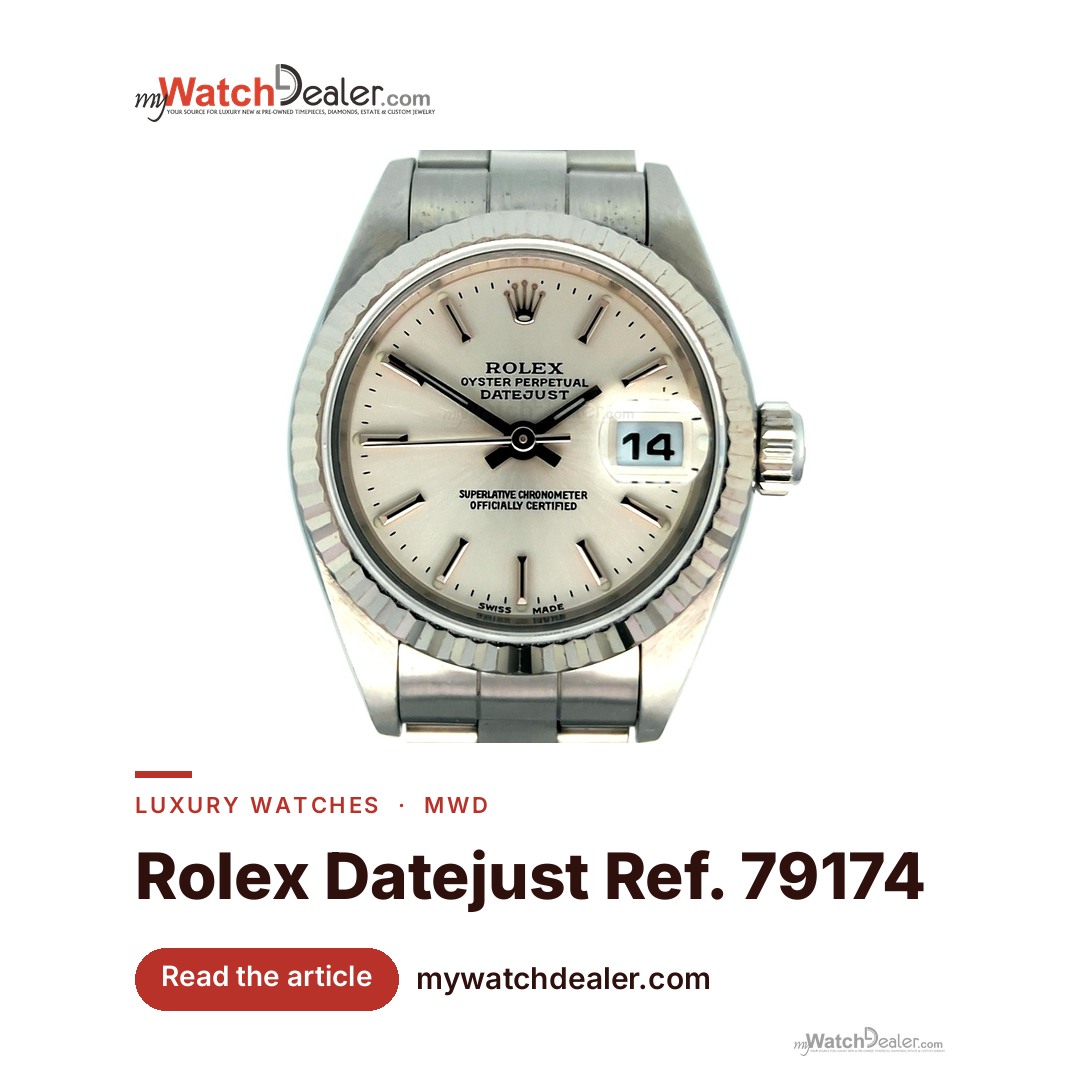Rolex Datejust 26 Ref. 79174 — Steel, Fluted WG Bezel