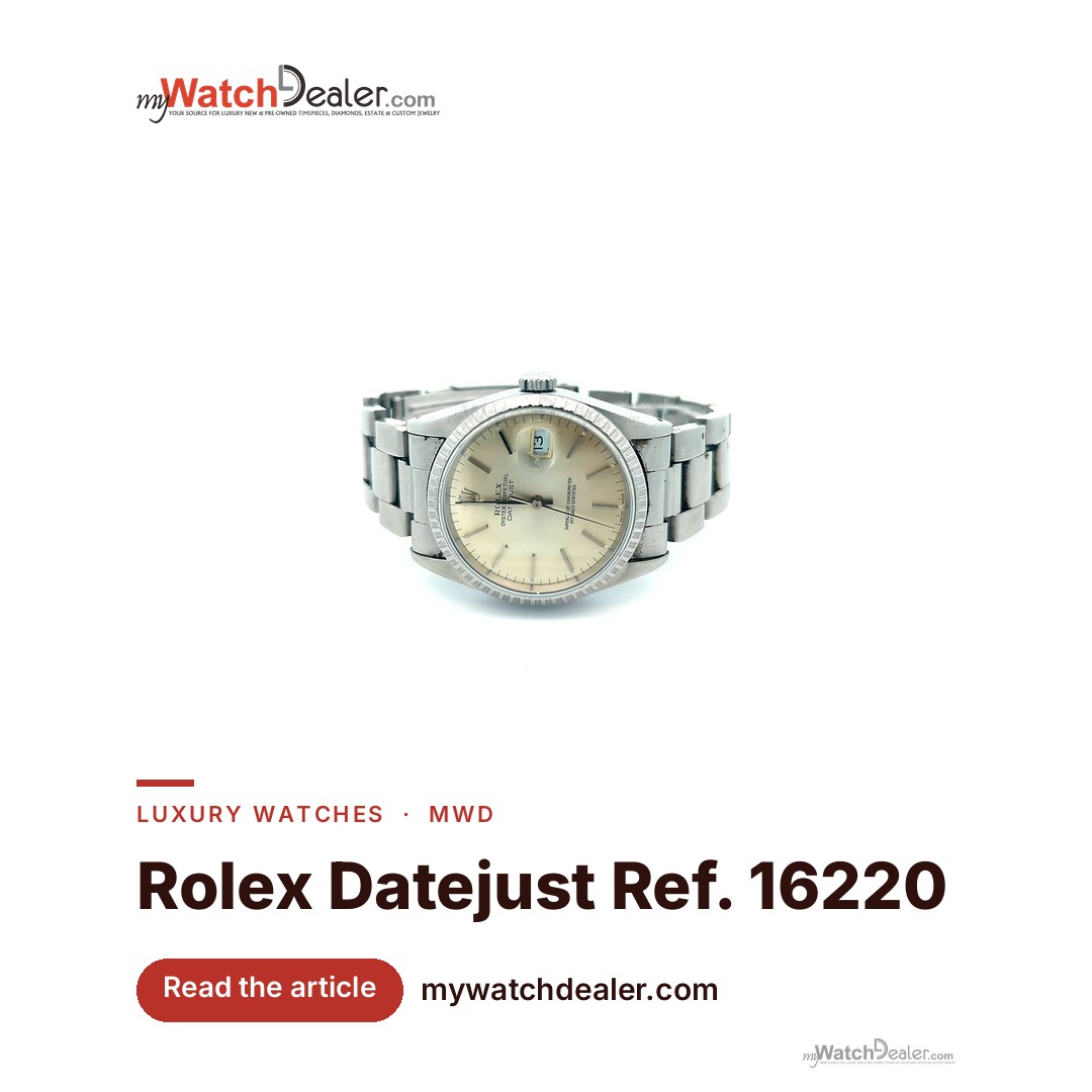 Rolex Datejust 36 Ref. 16220 Steel Engine Turned Bezel