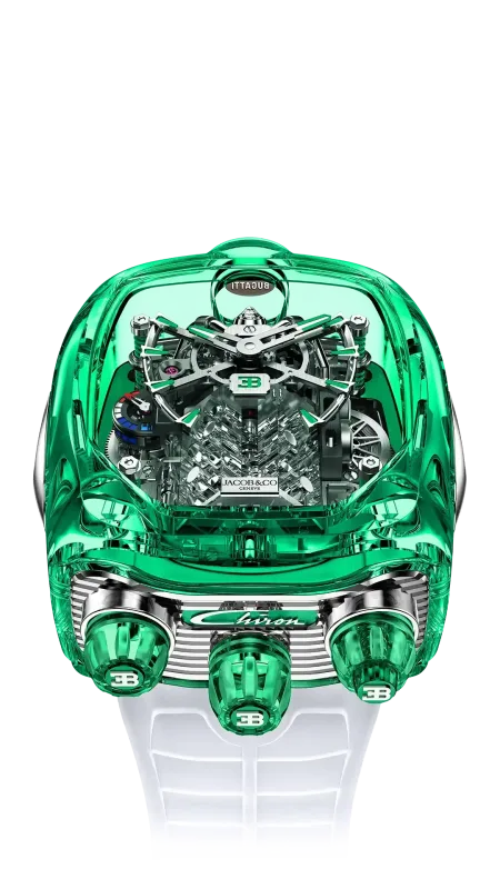 Jacob & Co Bugatti Chiron Tourbillon Sapphire Crystal BU210.80.AL.UA.B