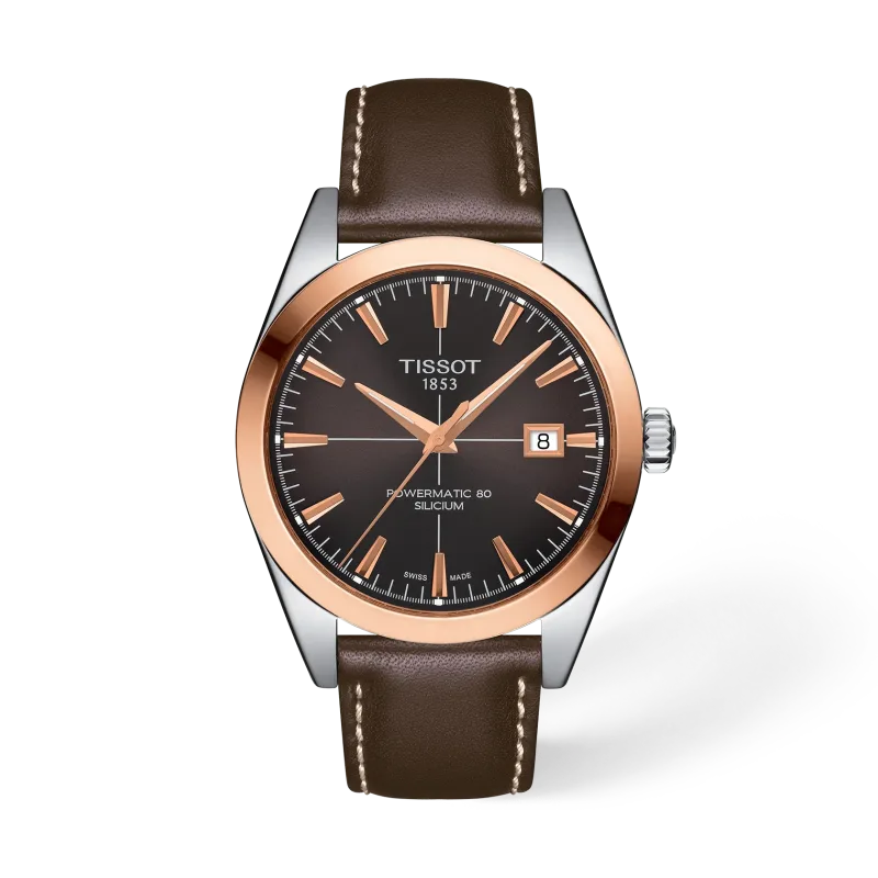 Tissot Gentleman Gold bezel T9274074629100