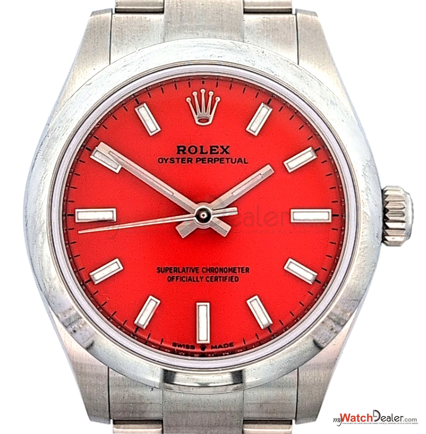 Rolex Oyster Perpetual 36 in Steel, Red Coral Dial